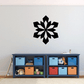 A monochromatic star and snowflake wall sticker contrast