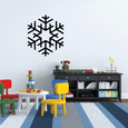 A playful snowflake decal in a youthful bedroom setting