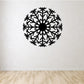 Snowflake pattern wall sticker in black and white