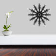 Intricate black and white snowflake wall decal design