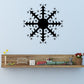 Elegant snowflake decal on a living room wall