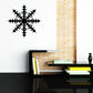 Contemporary snowflake wall sticker in a modern decor setting