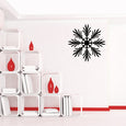 Cozy room enhanced with a snowflake wall embellishment