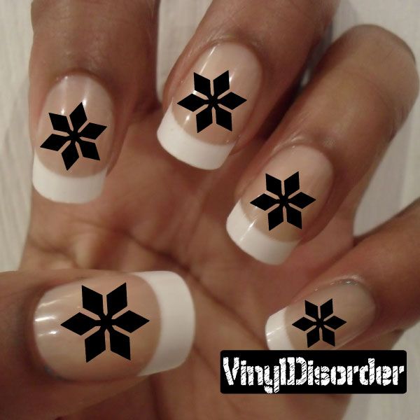 Image of Snowflakes CF8064 Fingernail Art Sticker - Vinyl Finger Nail Decals