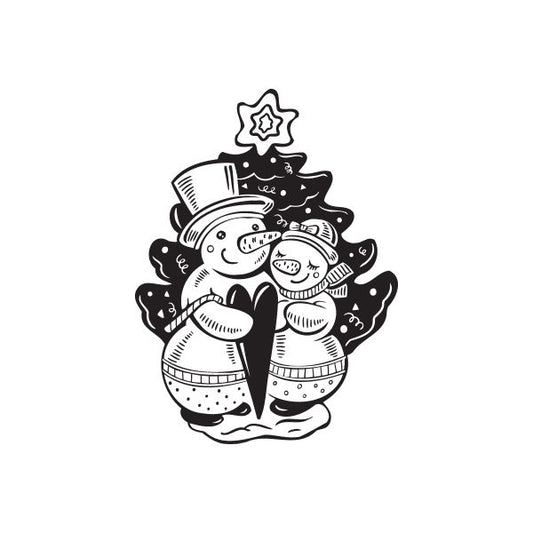 Image of Snowman Couple Decal