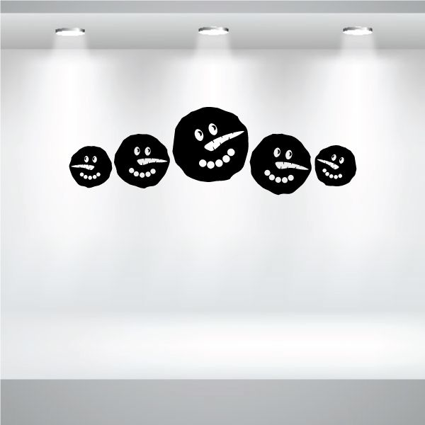 Image of Snowman Faces Decal