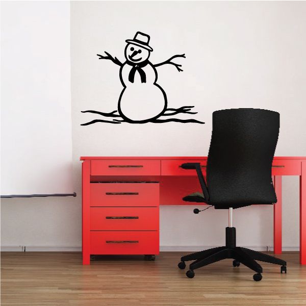 Image of Snowman in Snow Decal