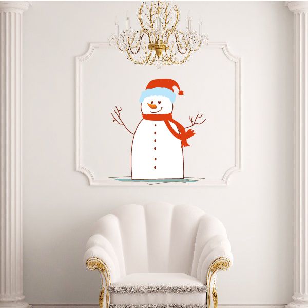 Image of Snowman on Ice Sticker