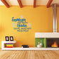 Snowmen Fall From Heaven printed decal with blue and white snowman text graphic
