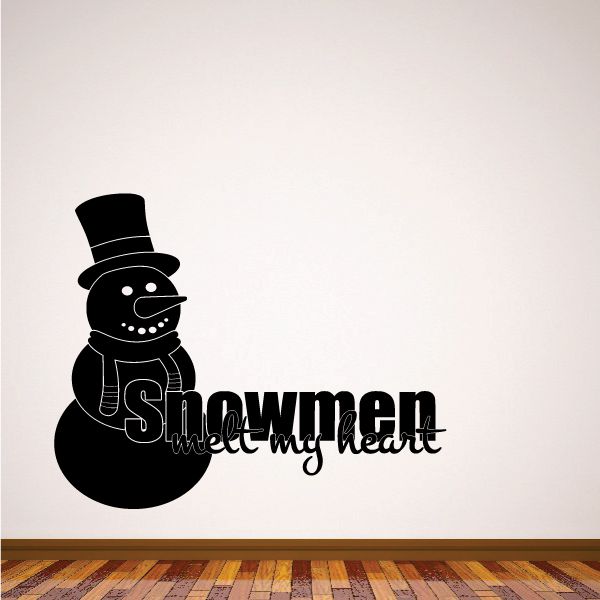 Image of Snowmen Melt My Heart Decal