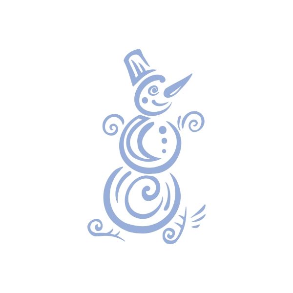 Image of Snowmen Swirl Style Decal