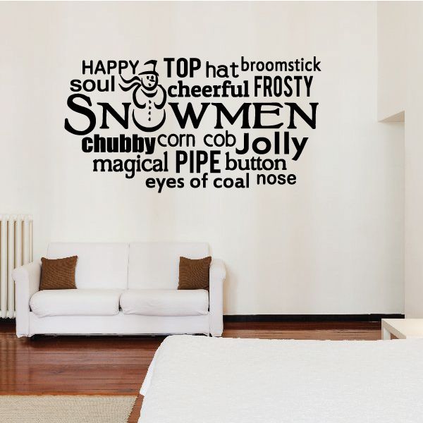 Image of Snowmen Typography Decal