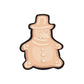 Gingerbread-style snowman sticker with icing dots and black outline