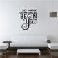 Wall decal with black quote lettering: So many of my smiles begin with you