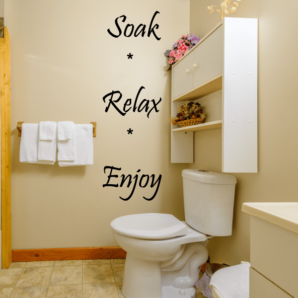 Image of Soak Enjoy Relax Wall Decal