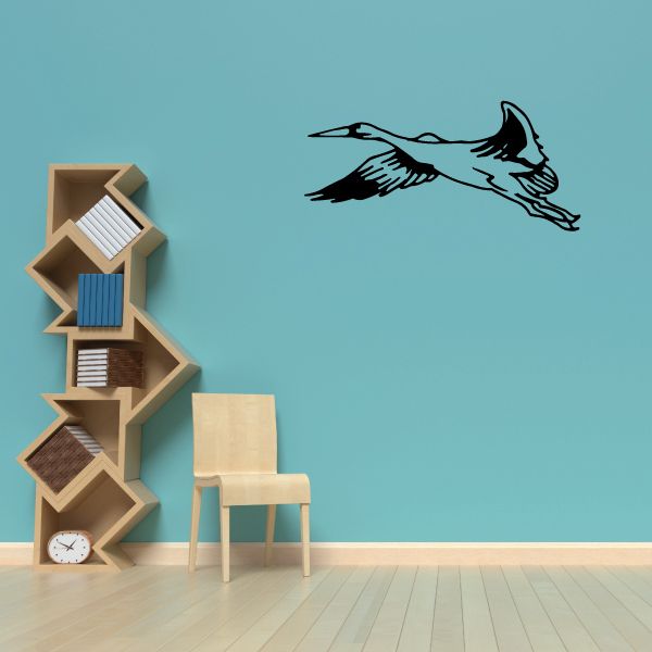 Image of Soaring Japanese Crane Decal