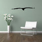 Black soaring seagull wall decal silhouette