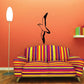 Soaring seagull wall decal with black flying silhouette