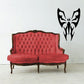 Tribal lightning butterfly wall decal, black with jagged lightning wing design