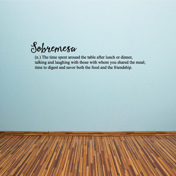 Image of Sobremesa Definition Wall Decal