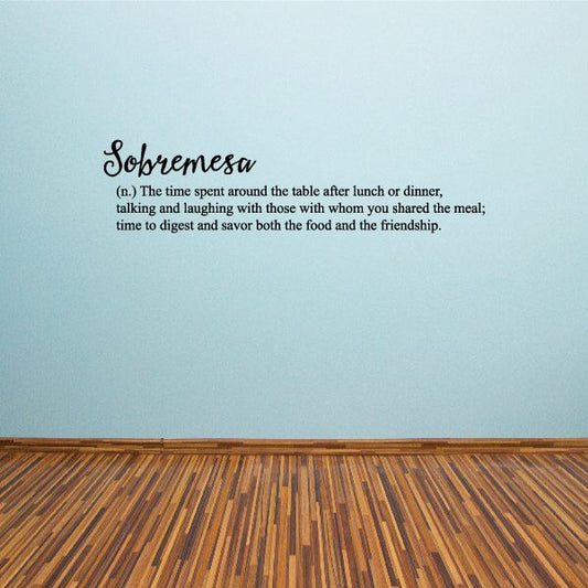 Image of Sobremesa Definition Wall Decal