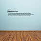 Definition wall decal with 'Sobremesa' script and paragraph text