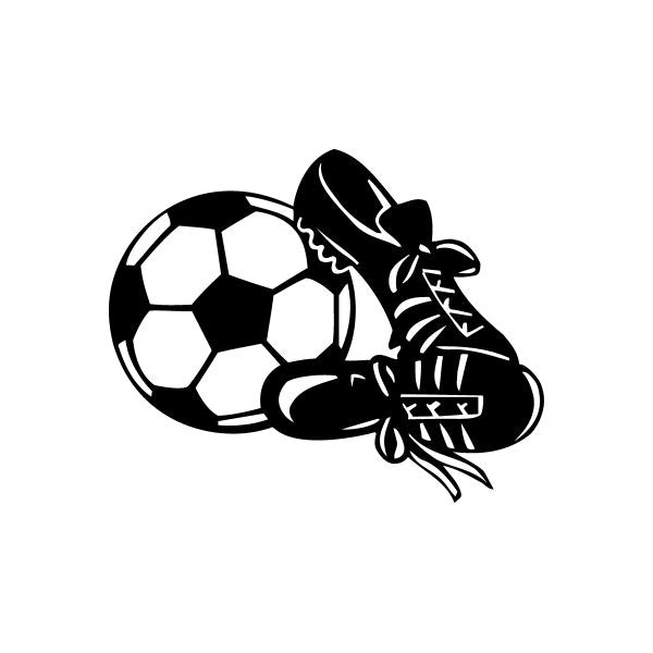 Soccer Ball and Cleats Decal