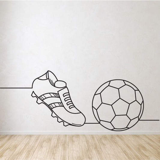 Image of Soccer Line Art Decal