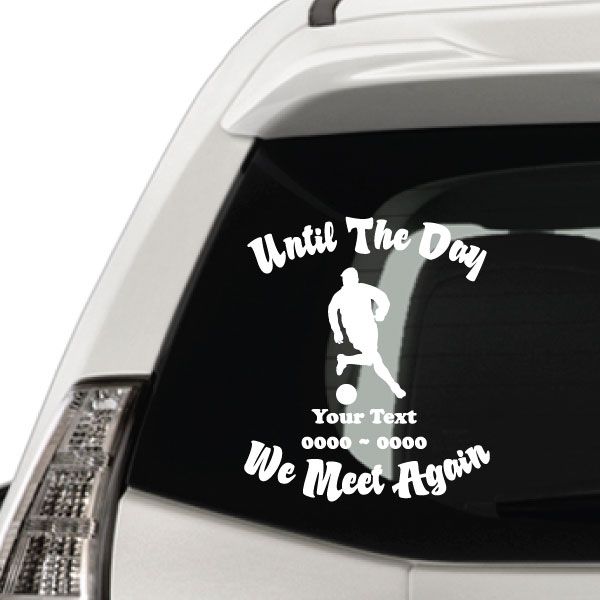 Image of Soccer Player Custom In Loving Memory Decal