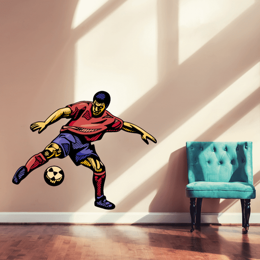 Image of Soccer Wall Decal - Vinyl Sticker - Car Sticker - Die Cut Sticker - CDSCOLOR079