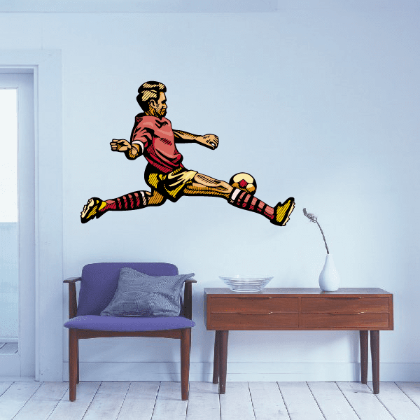 Image of Soccer Wall Decal - Vinyl Sticker - Car Sticker - Die Cut Sticker - CDSCOLOR082