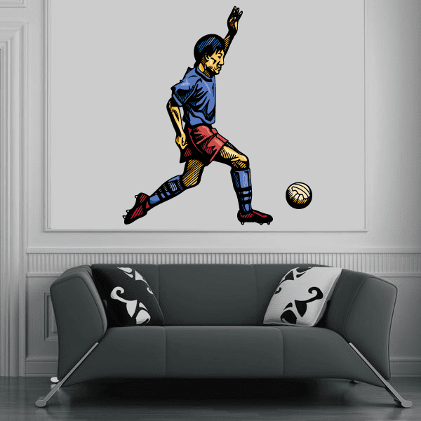 Image of Soccer Wall Decal - Vinyl Sticker - Car Sticker - Die Cut Sticker - CDSCOLOR084