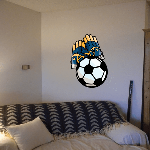 Image of Soccer Wall Decal - Vinyl Sticker - Car Sticker - Die Cut Sticker - CDSCOLOR116