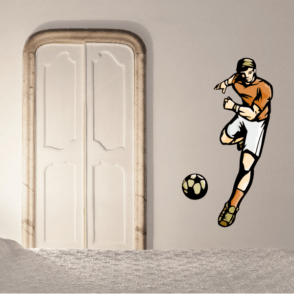 Image of Soccer Wall Decal - Vinyl Sticker - Car Sticker - Die Cut Sticker - CDSCOLOR132