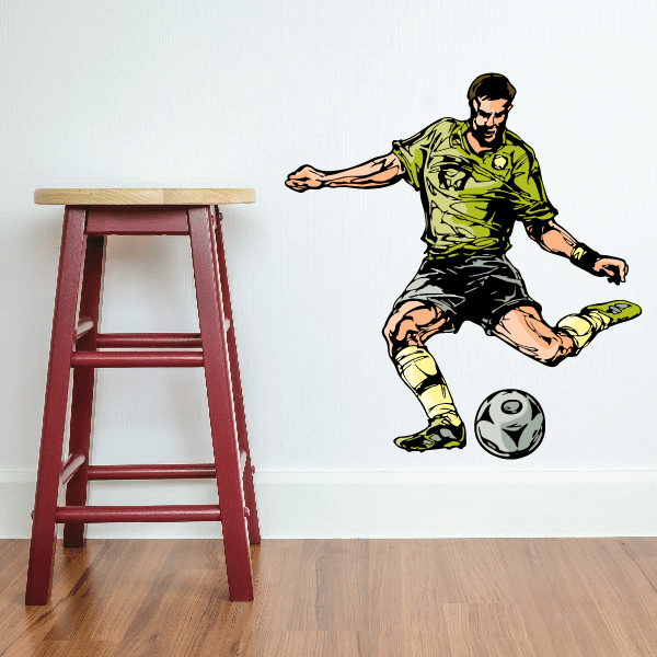 Image of Soccer Wall Decal - Vinyl Sticker - Car Sticker - Die Cut Sticker - CDSCOLOR150