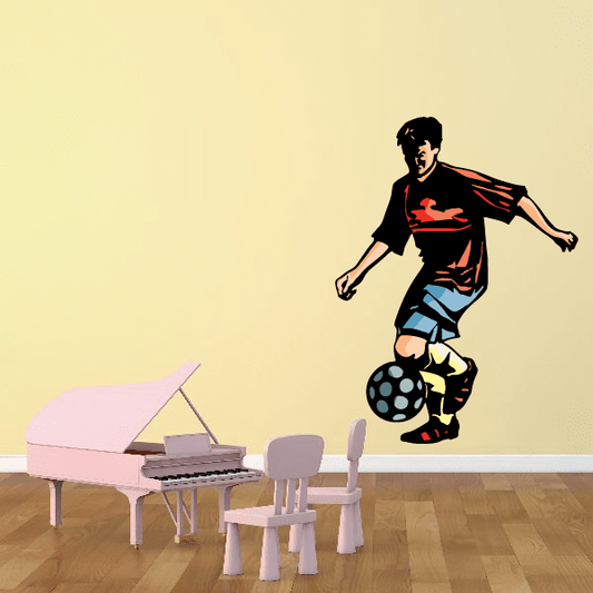 Image of Soccer Wall Decal - Vinyl Sticker - Car Sticker - Die Cut Sticker - CDSCOLOR157