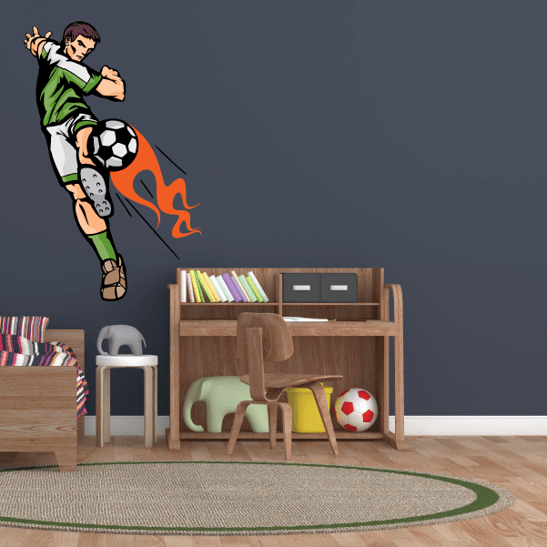 Image of Soccer Wall Decal - Vinyl Sticker - Car Sticker - Die Cut Sticker - CDSCOLOR175
