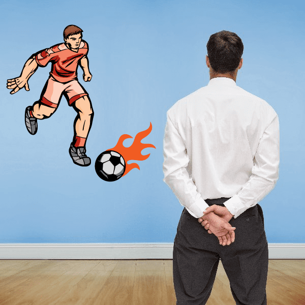 Image of Soccer Wall Decal - Vinyl Sticker - Car Sticker - Die Cut Sticker - CDSCOLOR180