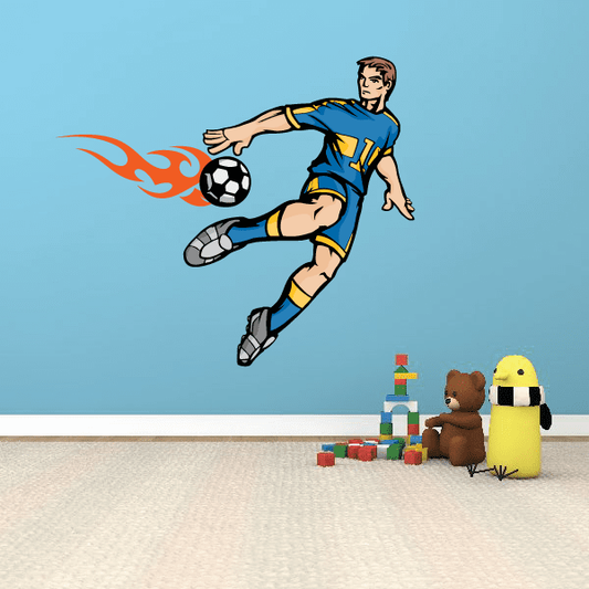 Image of Soccer Wall Decal - Vinyl Sticker - Car Sticker - Die Cut Sticker - CDSCOLOR181