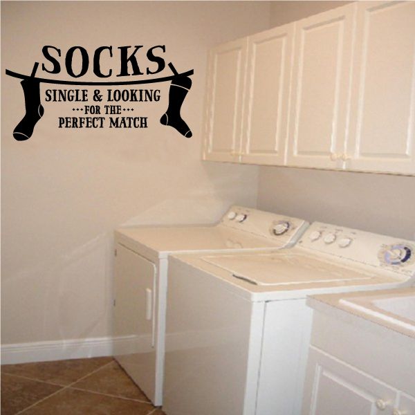 Image of Socks Single and Looking For The Perfect Match Wall Decal