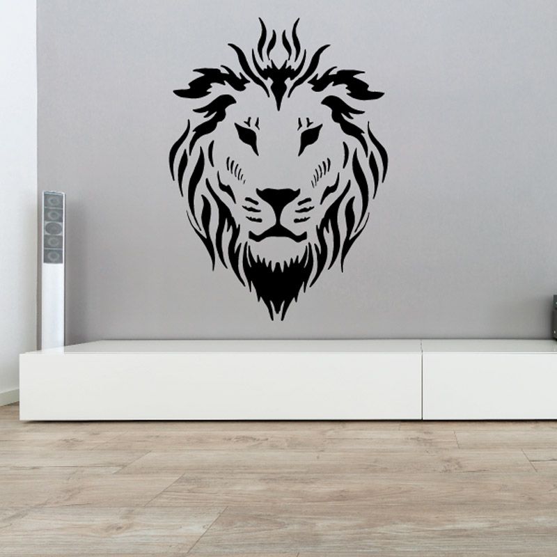 Image of Solemn Lion Head Decal