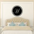 Image of Solid Circle Monogram Decal