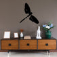 Dragonfly wall decal, solid black wings and body