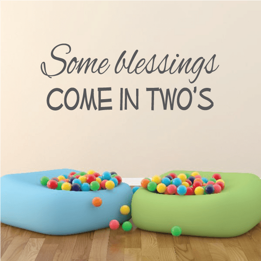 Image of Some Blessings Come In Twos Wall Decal