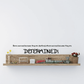 Wall quote mural decal with inspiring quote and large word DETERMNED!