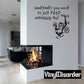 Monkey wall decal with hanging quote and cartoon monkey character