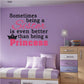 Inspirational sister quote die cut wall decal with pink script text and black details
