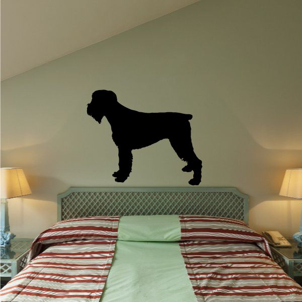 Black dog silhouette wall decal