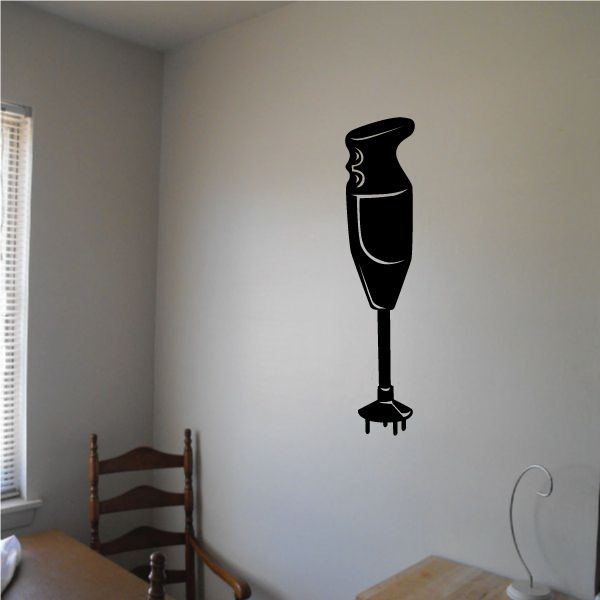 Black blender decal with base and handle, wall sticker