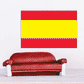 Spain flag sticker with red and yellow horizontal stripes